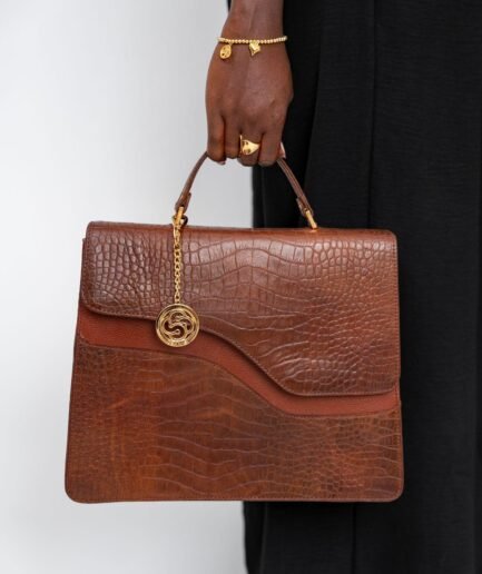 Sac à main Mossane le grand en cuir, collection NDANANE – Soxnasi maroquinerie Dakar